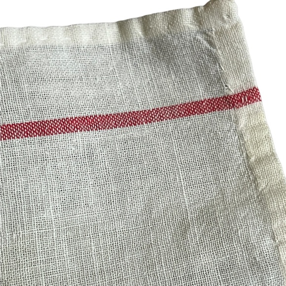 Vintage Linen & Hand Sewn & Hand Embroidered Butterfly Table Runner - Picture 8 of 10